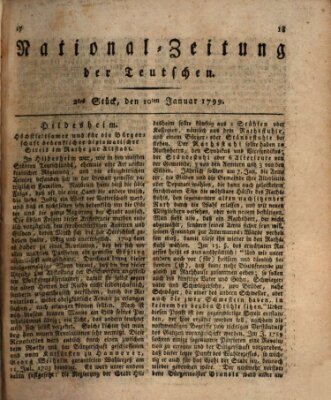 National-Zeitung der Deutschen Donnerstag 10. Januar 1799