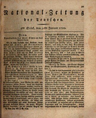 National-Zeitung der Deutschen Donnerstag 31. Januar 1799