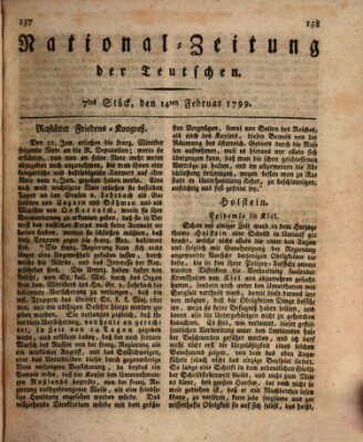 National-Zeitung der Deutschen Donnerstag 14. Februar 1799