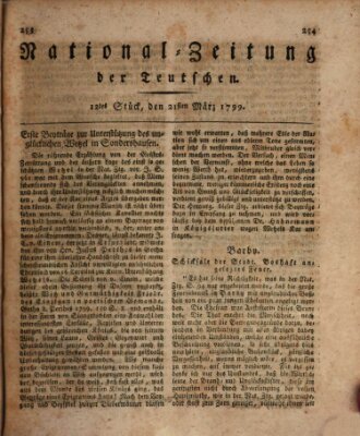 National-Zeitung der Deutschen Donnerstag 21. März 1799