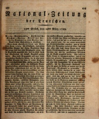 National-Zeitung der Deutschen Donnerstag 28. März 1799