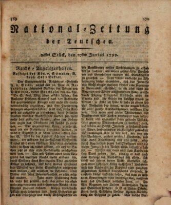 National-Zeitung der Deutschen Donnerstag 27. Juni 1799