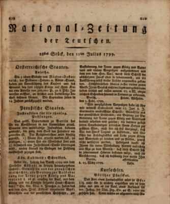 National-Zeitung der Deutschen Donnerstag 11. Juli 1799