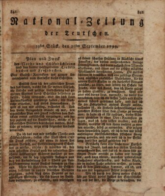 National-Zeitung der Deutschen Donnerstag 26. September 1799