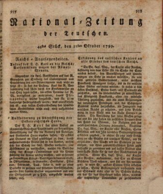 National-Zeitung der Deutschen Donnerstag 31. Oktober 1799