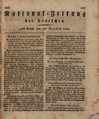 National-Zeitung der Deutschen Donnerstag 14. November 1799