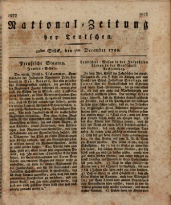 National-Zeitung der Deutschen Donnerstag 5. Dezember 1799