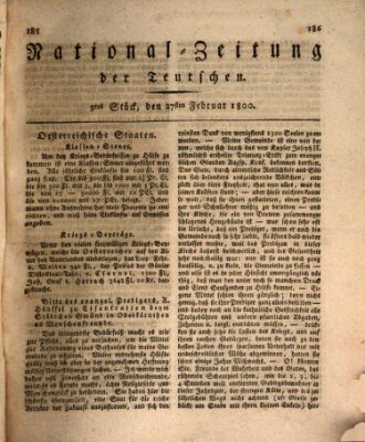 National-Zeitung der Deutschen Donnerstag 27. Februar 1800