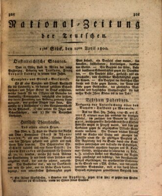 National-Zeitung der Deutschen Donnerstag 10. April 1800