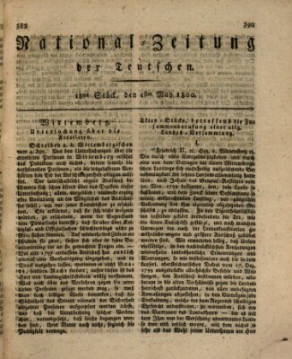 National-Zeitung der Deutschen Donnerstag 1. Mai 1800