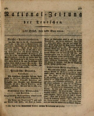 National-Zeitung der Deutschen Donnerstag 22. Mai 1800