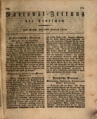 National-Zeitung der Deutschen Donnerstag 26. Juni 1800