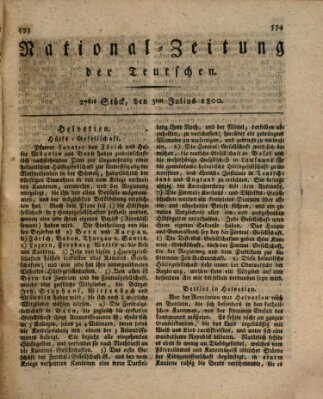 National-Zeitung der Deutschen Donnerstag 3. Juli 1800