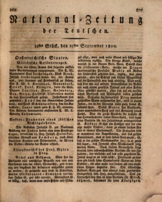 National-Zeitung der Deutschen Donnerstag 25. September 1800