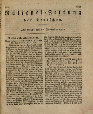 National-Zeitung der Deutschen Donnerstag 6. November 1800