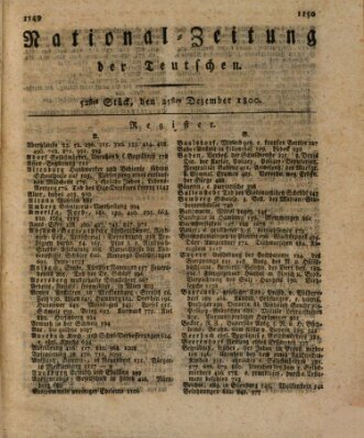 National-Zeitung der Deutschen Donnerstag 25. Dezember 1800