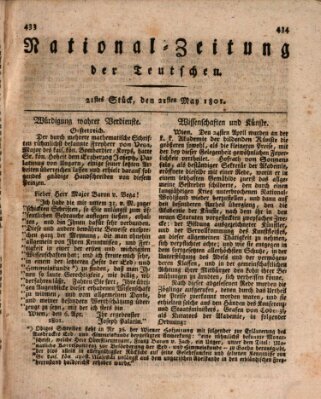 National-Zeitung der Deutschen Donnerstag 21. Mai 1801