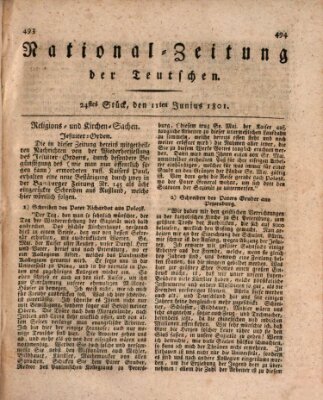 National-Zeitung der Deutschen Donnerstag 11. Juni 1801