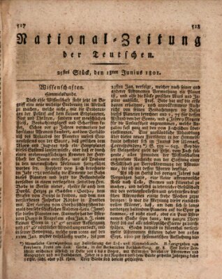 National-Zeitung der Deutschen Donnerstag 18. Juni 1801