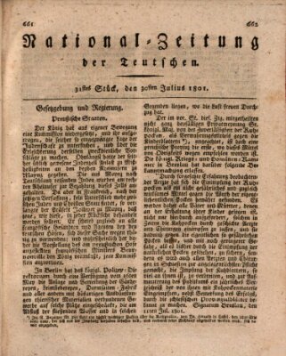 National-Zeitung der Deutschen Donnerstag 30. Juli 1801