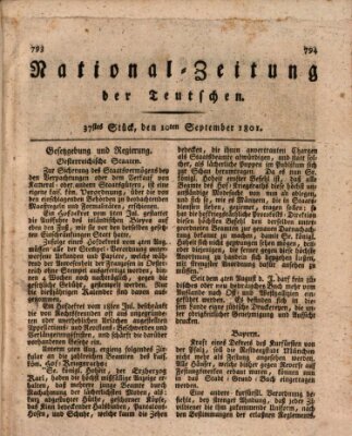 National-Zeitung der Deutschen Donnerstag 10. September 1801