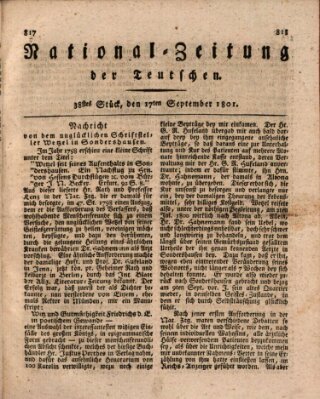 National-Zeitung der Deutschen Donnerstag 17. September 1801