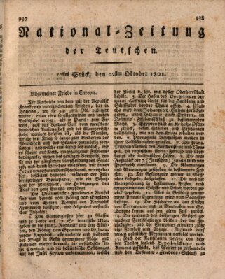 National-Zeitung der Deutschen Donnerstag 22. Oktober 1801