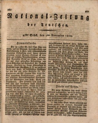 National-Zeitung der Deutschen Donnerstag 5. November 1801