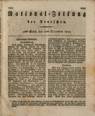 National-Zeitung der Deutschen Donnerstag 10. Dezember 1801