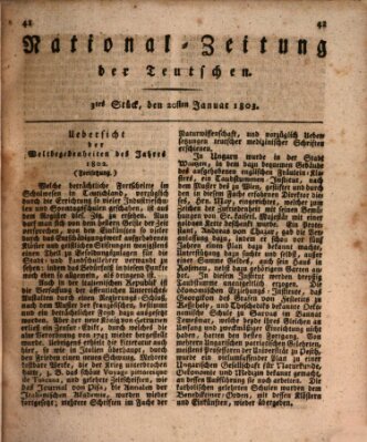 National-Zeitung der Deutschen Donnerstag 20. Januar 1803