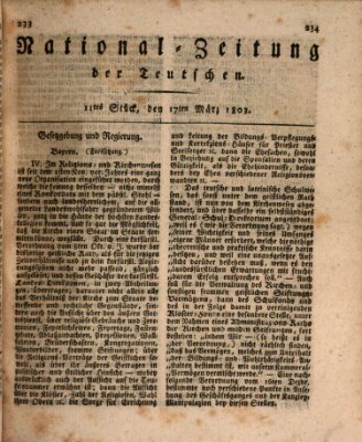 National-Zeitung der Deutschen Donnerstag 17. März 1803