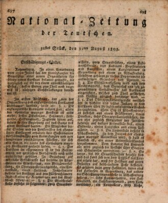 National-Zeitung der Deutschen Donnerstag 11. August 1803