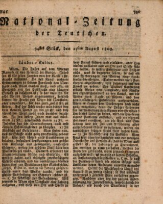 National-Zeitung der Deutschen Donnerstag 25. August 1803