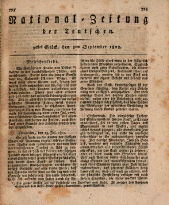 National-Zeitung der Deutschen Donnerstag 8. September 1803