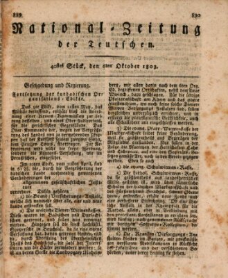 National-Zeitung der Deutschen Donnerstag 6. Oktober 1803