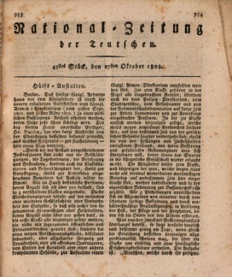 National-Zeitung der Deutschen Donnerstag 27. Oktober 1803