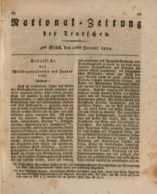 National-Zeitung der Deutschen Donnerstag 26. Januar 1804