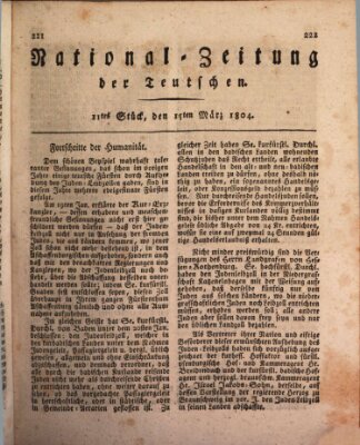 National-Zeitung der Deutschen Donnerstag 15. März 1804