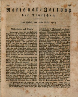 National-Zeitung der Deutschen Donnerstag 22. März 1804