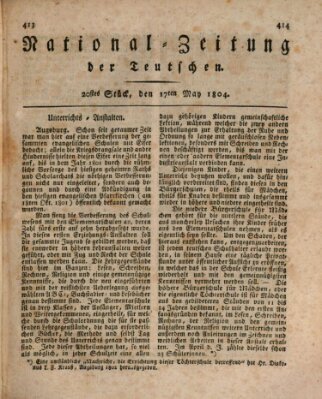 National-Zeitung der Deutschen Donnerstag 17. Mai 1804