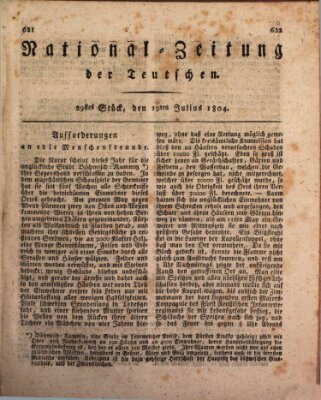 National-Zeitung der Deutschen Donnerstag 19. Juli 1804