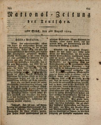 National-Zeitung der Deutschen Donnerstag 9. August 1804