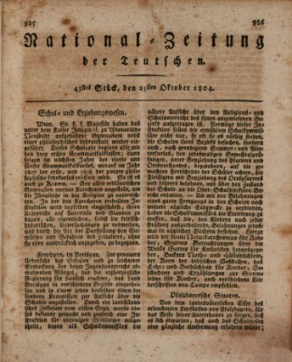 National-Zeitung der Deutschen Donnerstag 25. Oktober 1804