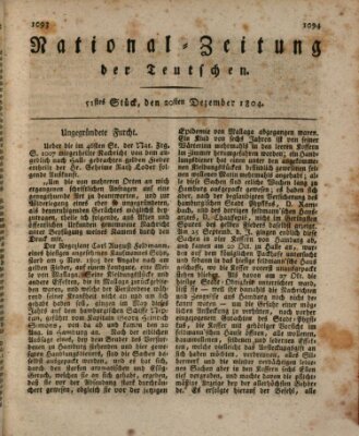 National-Zeitung der Deutschen Donnerstag 20. Dezember 1804