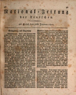 National-Zeitung der Deutschen Donnerstag 17. Januar 1805