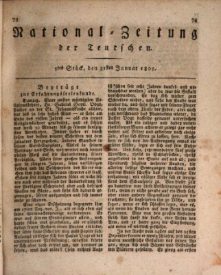 National-Zeitung der Deutschen Donnerstag 31. Januar 1805