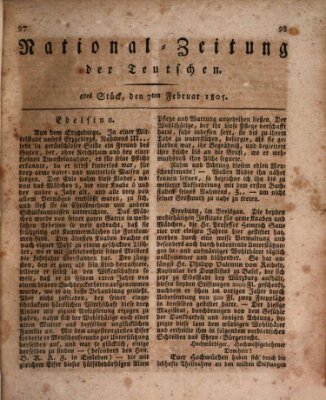 National-Zeitung der Deutschen Donnerstag 7. Februar 1805