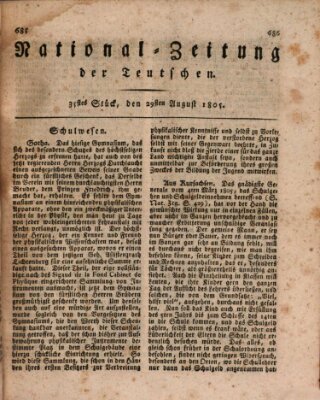 National-Zeitung der Deutschen Donnerstag 29. August 1805