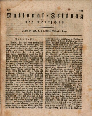 National-Zeitung der Deutschen Donnerstag 24. Oktober 1805