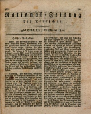 National-Zeitung der Deutschen Donnerstag 31. Oktober 1805